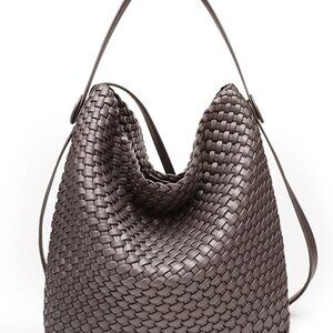 Versatile Large Women’s Tote & Clutch Set - Sustainable Vegan Leather Design